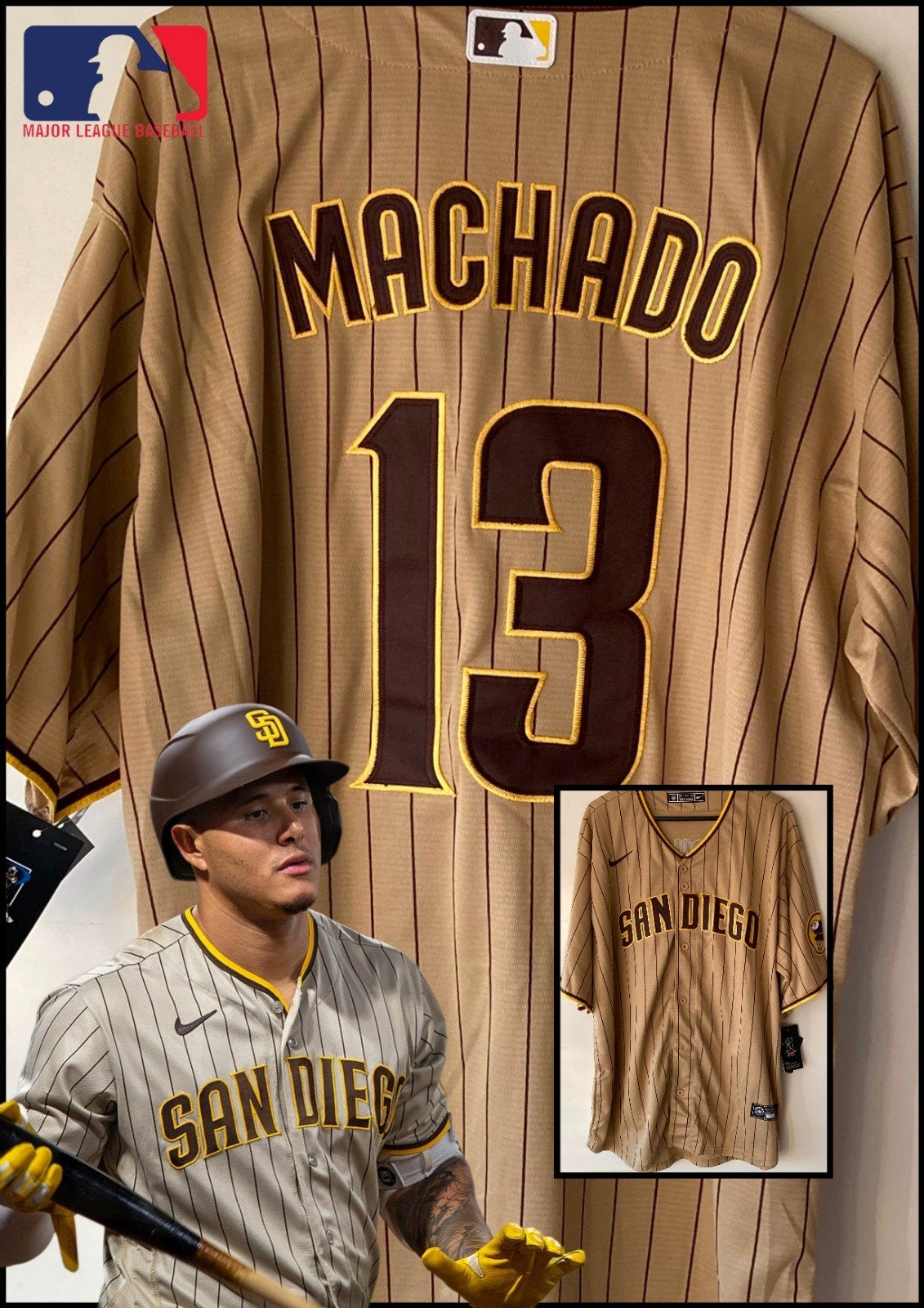 MLB Manny Machado PADRES LEGEND 13 xxxl, Sport en Fitness, Honkbal en Softbal, Ophalen of Verzenden, Nieuw, Honkbal, Kleding