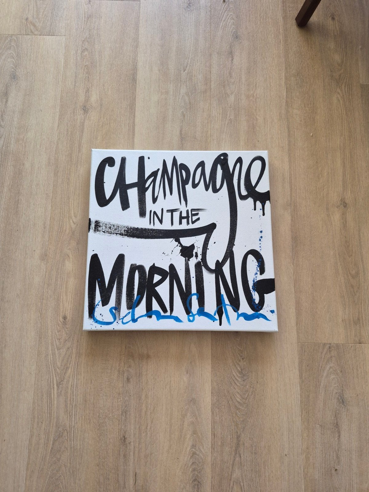 Selwyn Senatori- Champagne in the Morning, Overig onderwerp, Ophalen of Verzenden, Overige technieken, Op houten frame