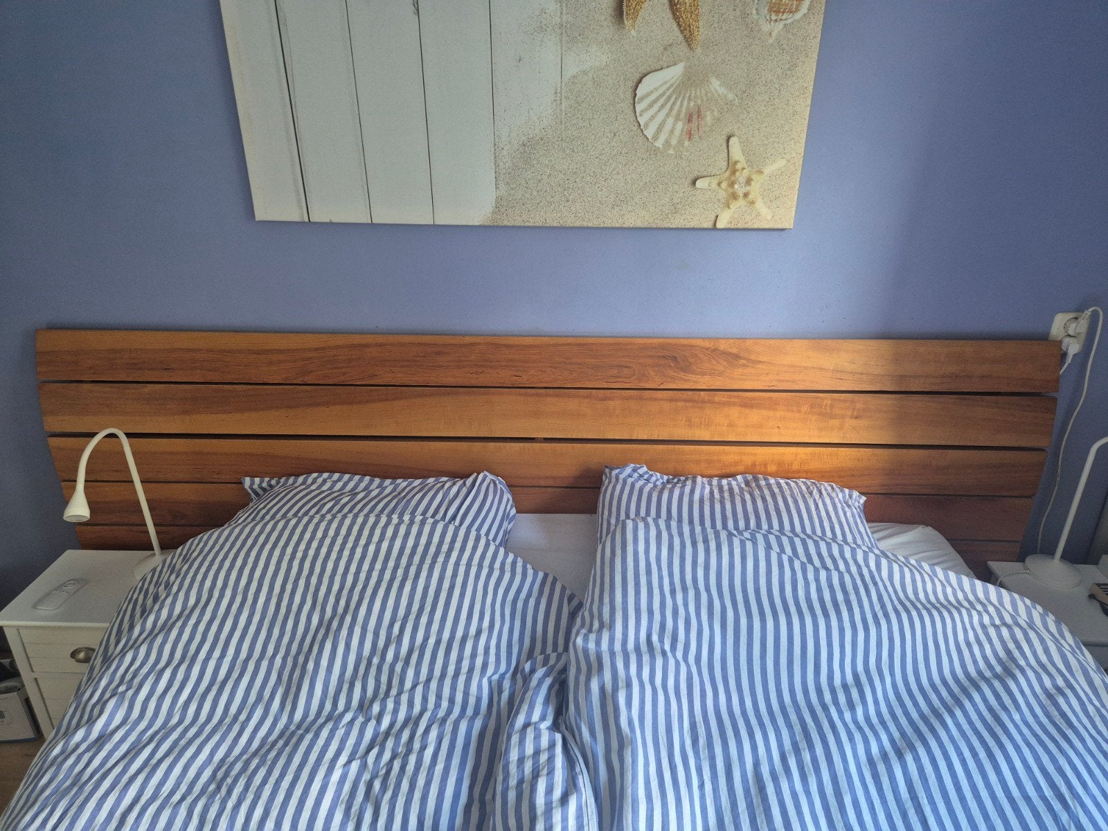 Houten hoofdbord voor bed 180 cm breed (242x102 cm), Ophalen, Gebruikt, Tweepersoons, Overige maten