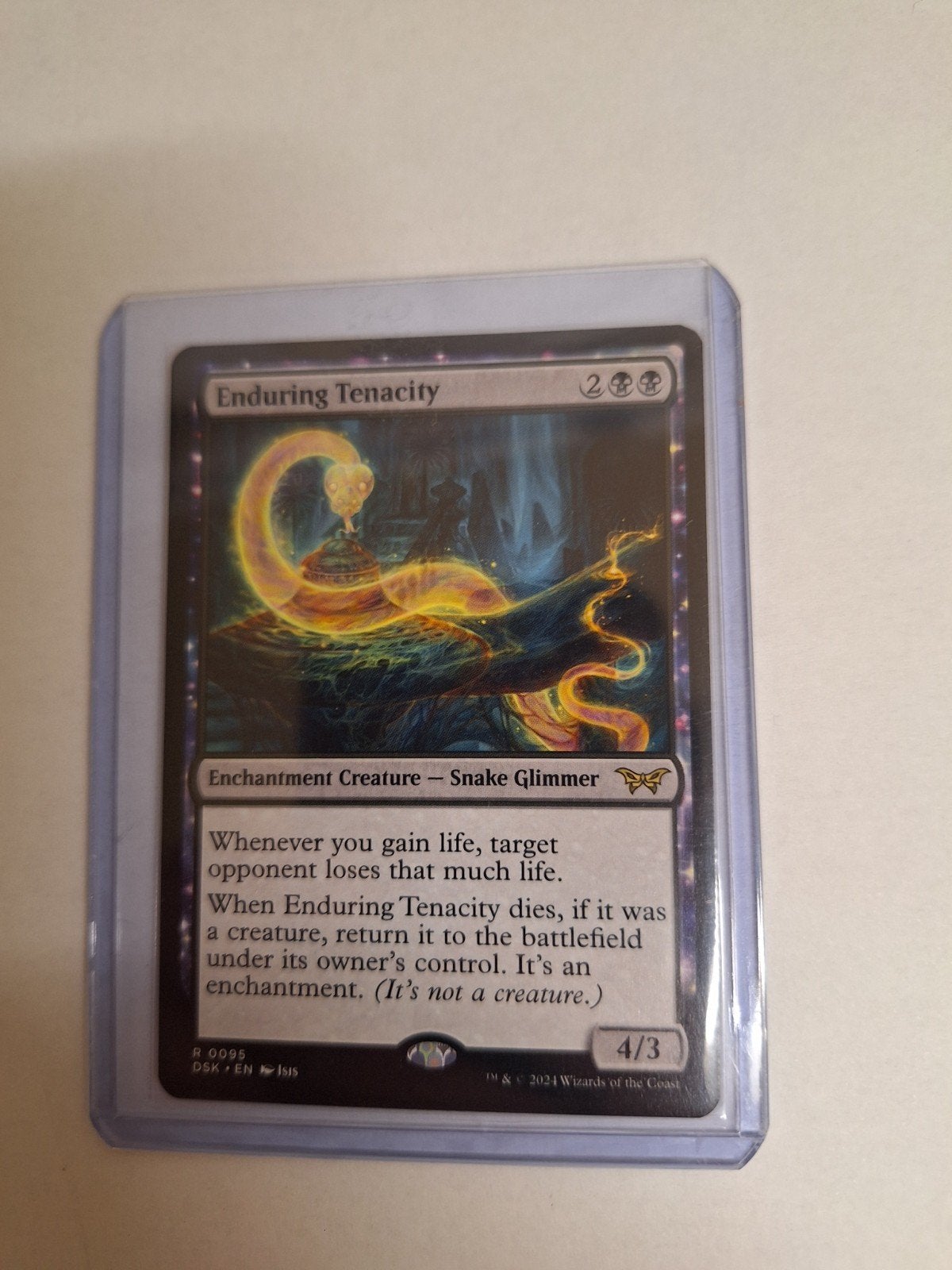 Magic The Gathering - Enduring Tenacity, Ophalen, Zo goed als nieuw, Losse kaart