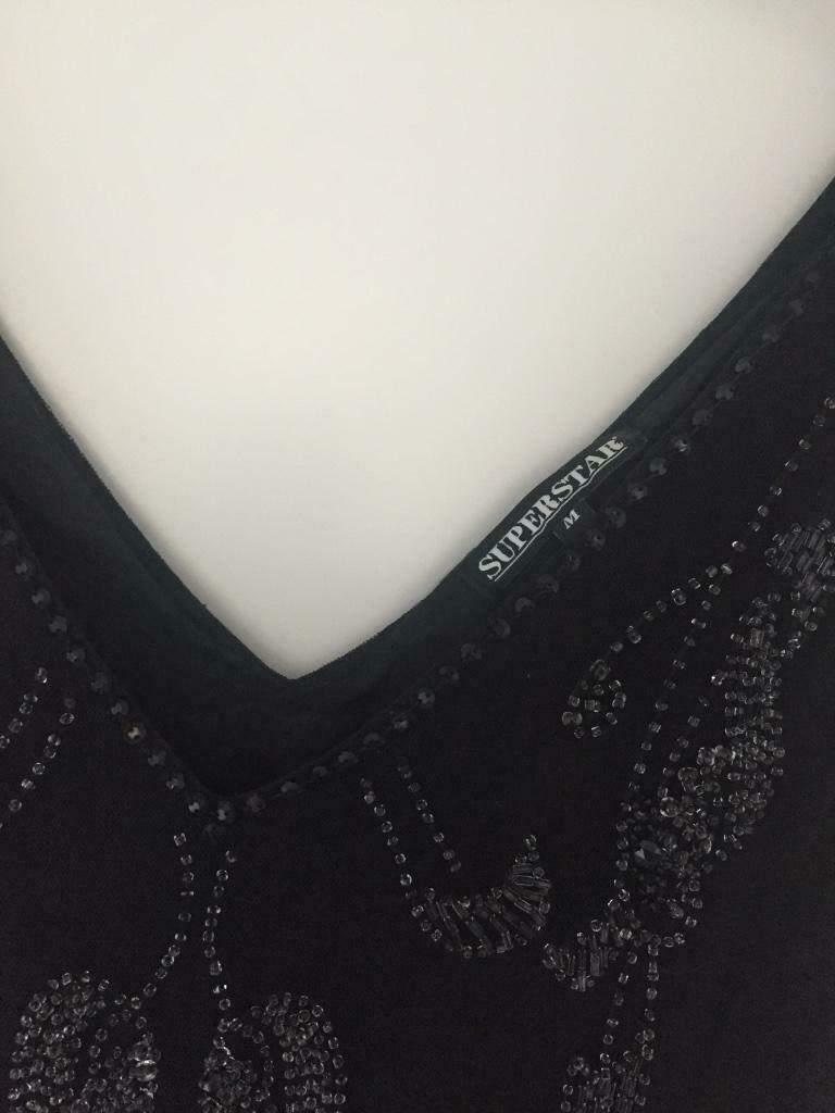 Superstar leuk zwart feest jurkje mt m, Kleding | Dames, Jurken, Maat 38/40 (M), Zwart, Ophalen of Verzenden, Knielengte