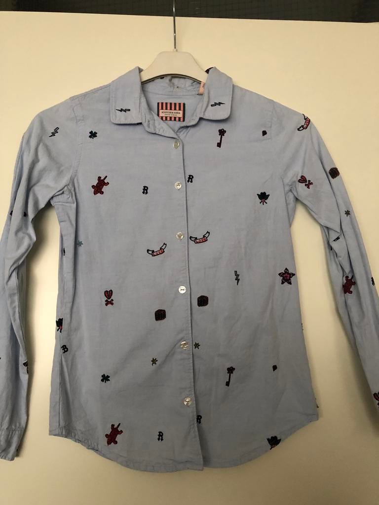 Scotch & Soda Overhemd Blouse met Patroon, Ophalen of Verzenden, Zo goed als nieuw, Meisje, Overhemd of Blouse