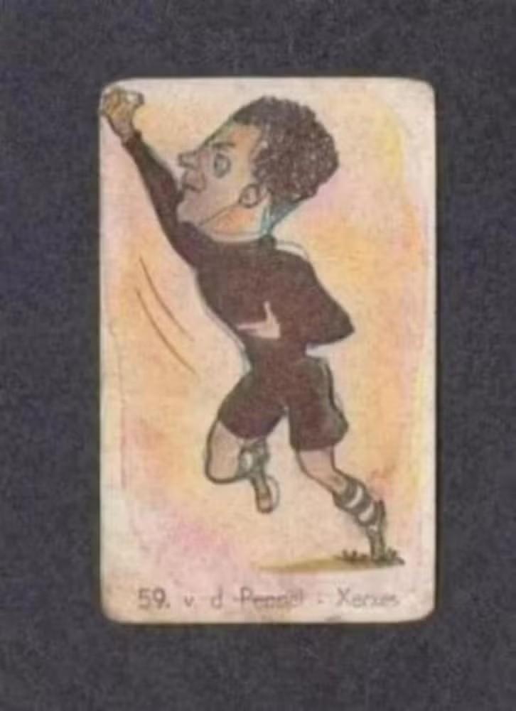 Voetbalplaatje Van de Peppel Xerxes Rotterdam 1949., Ophalen of Verzenden, Gebruikt