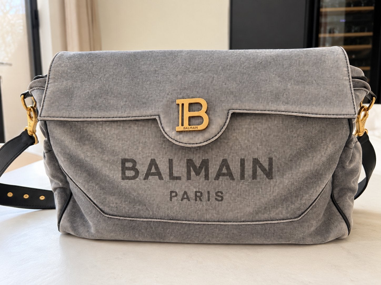 Balmain luiertas + verschoonmatje, Ophalen of Verzenden, Gebruikt, Grijs, Overige merken