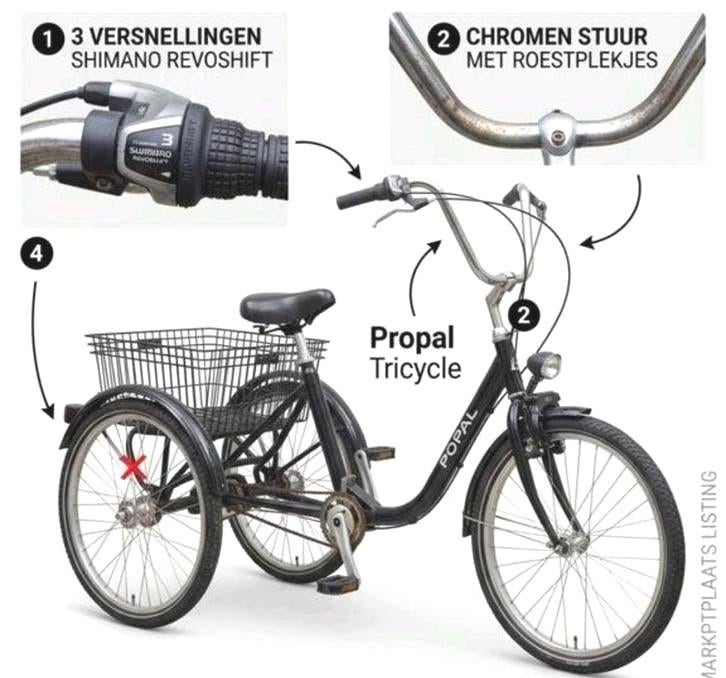 Popal Drie wielen, Fietsen en Brommers, Fietsen | Driewielfietsen, Zo goed als nieuw, Ophalen of Verzenden