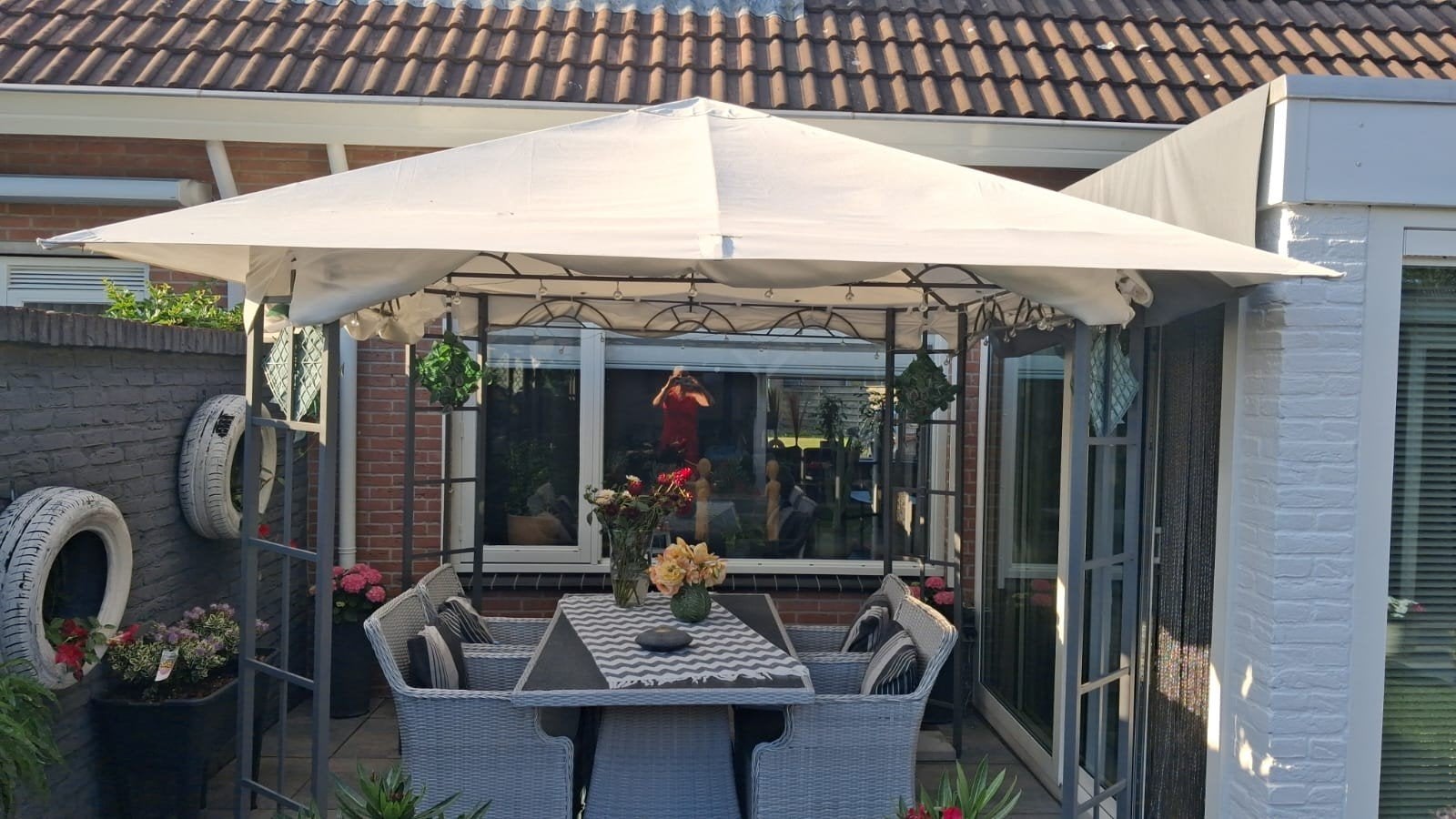 Mooi paviljoen voor in de tuin, Tuin en Terras, Partytenten, Ophalen, Gebruikt, Minder dan 4 meter, Paviljoen