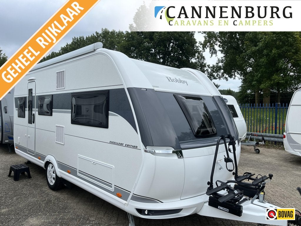 Hobby Excellent Edition 495 UL compleet, Caravans en Kamperen, Caravans, Bedrijf, tot en met 4, Rondzit, Hobby, 2 aparte bedden