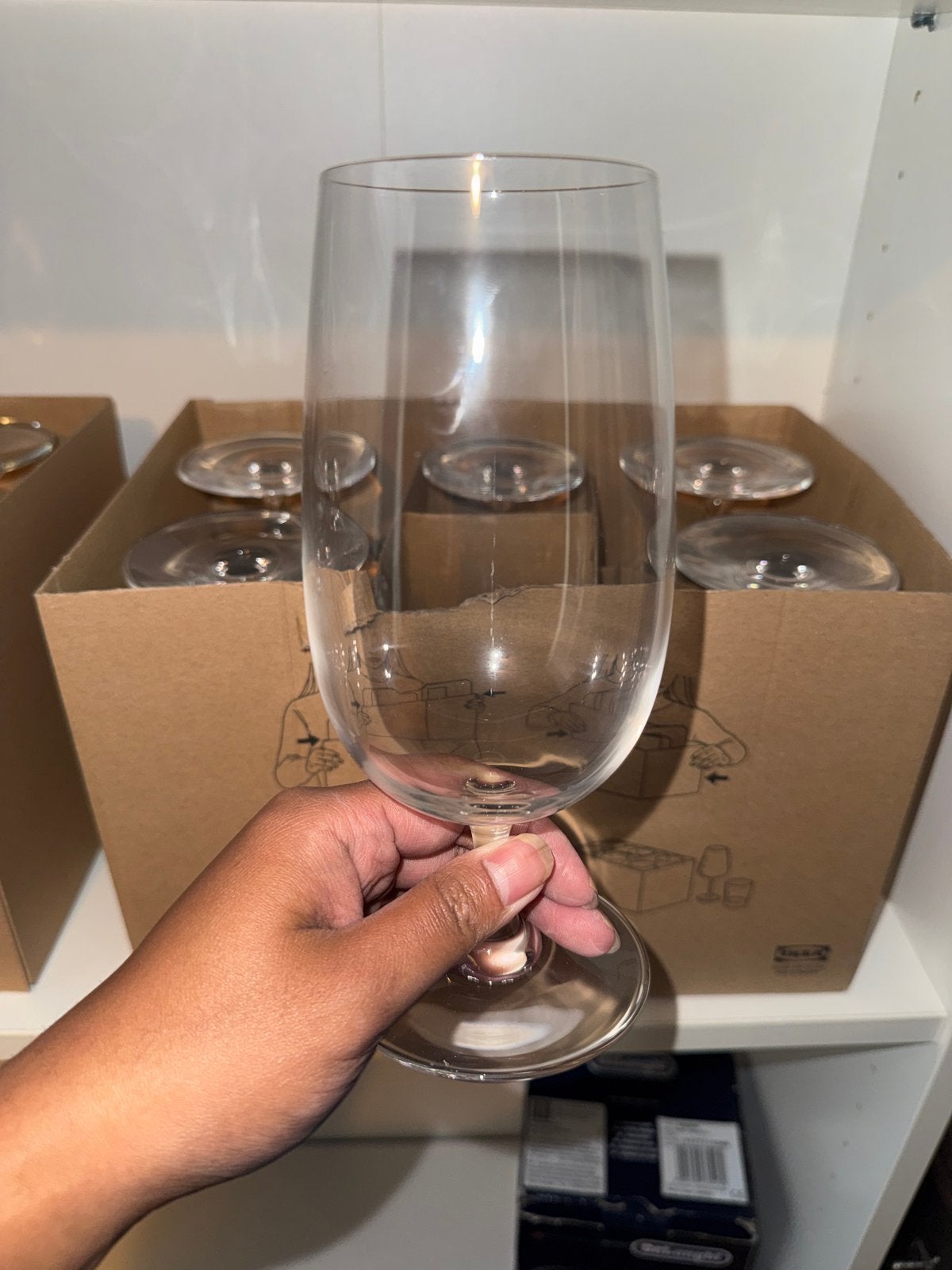 IKEA wijnglazen, 6 stuks, Huis en Inrichting, Ophalen, Glas of Glazen, Nieuw, IKEA