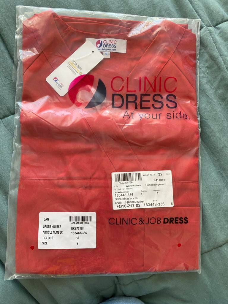 Clinicdress oversteektuniek maat S, Kleding | Dames, Blouses en Tunieken, Ophalen of Verzenden, Nieuw, Maat 36 (S), Rood