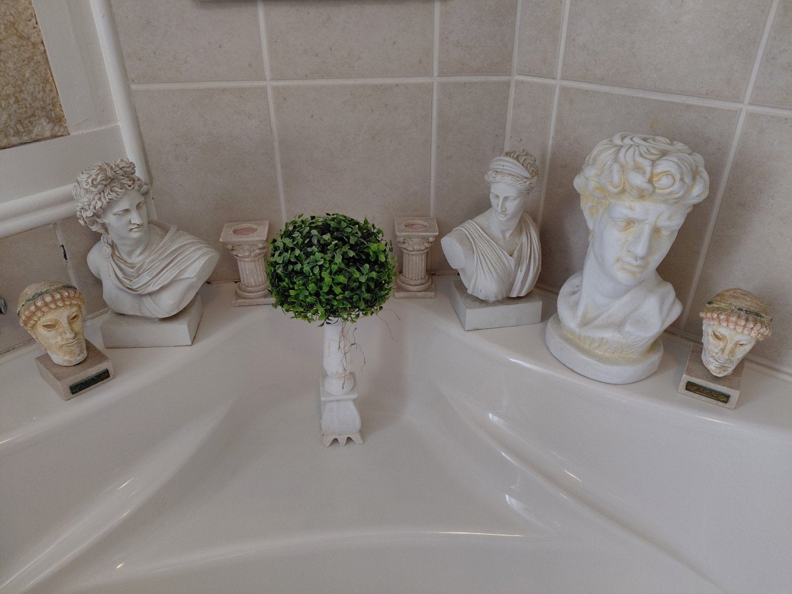 Set van Romeinse beelden en bustes, Ophalen, Minder dan 20 cm, Beeld, Man