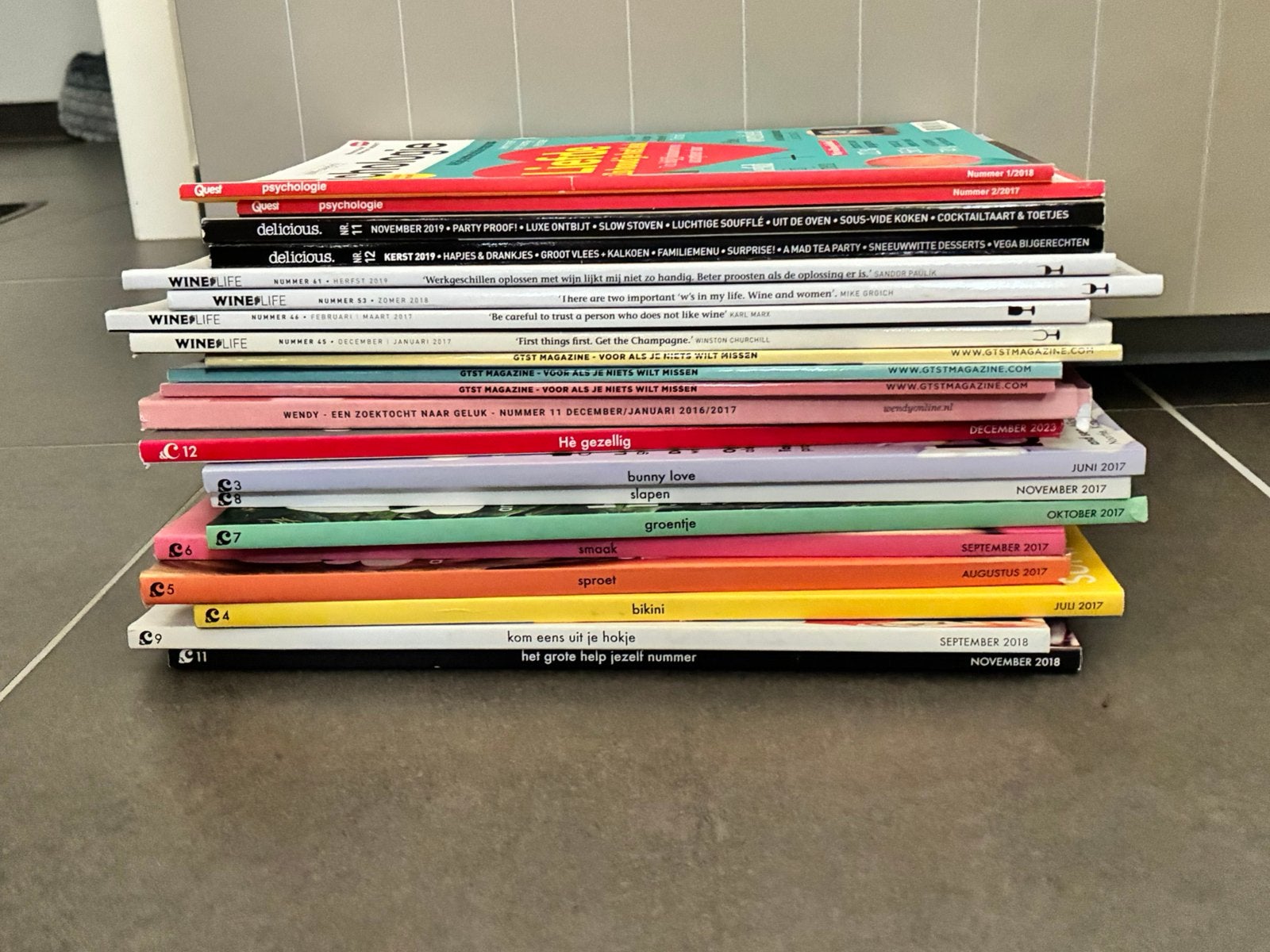 Tijdschriften 21 st &C, wine life, GTST, Quest, Ophalen, Zo goed als nieuw, Overige typen