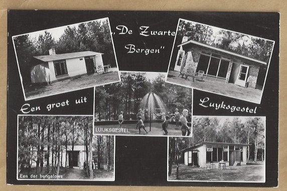 Ansichtkaart Vakantiecentrum De Zwarte Bergen Luyksgestel, Ophalen of Verzenden, 1960 tot 1980, Gelopen, Noord-Brabant