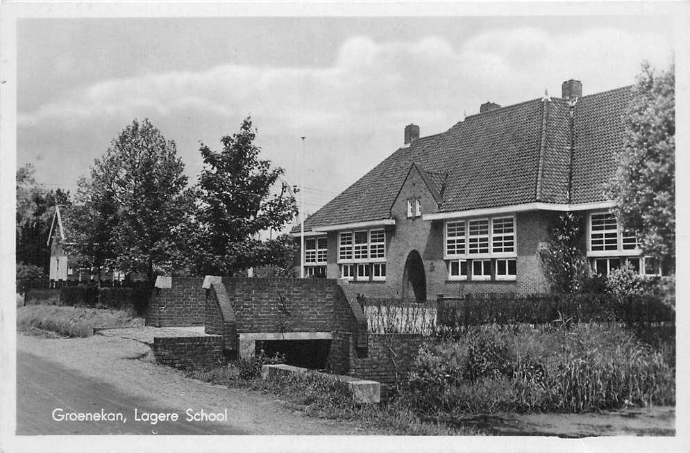 304-270-037 Groenekan Lagere School, Verzamelen, Ansichtkaarten | Nederland, Verzenden, Voor 1920, Utrecht