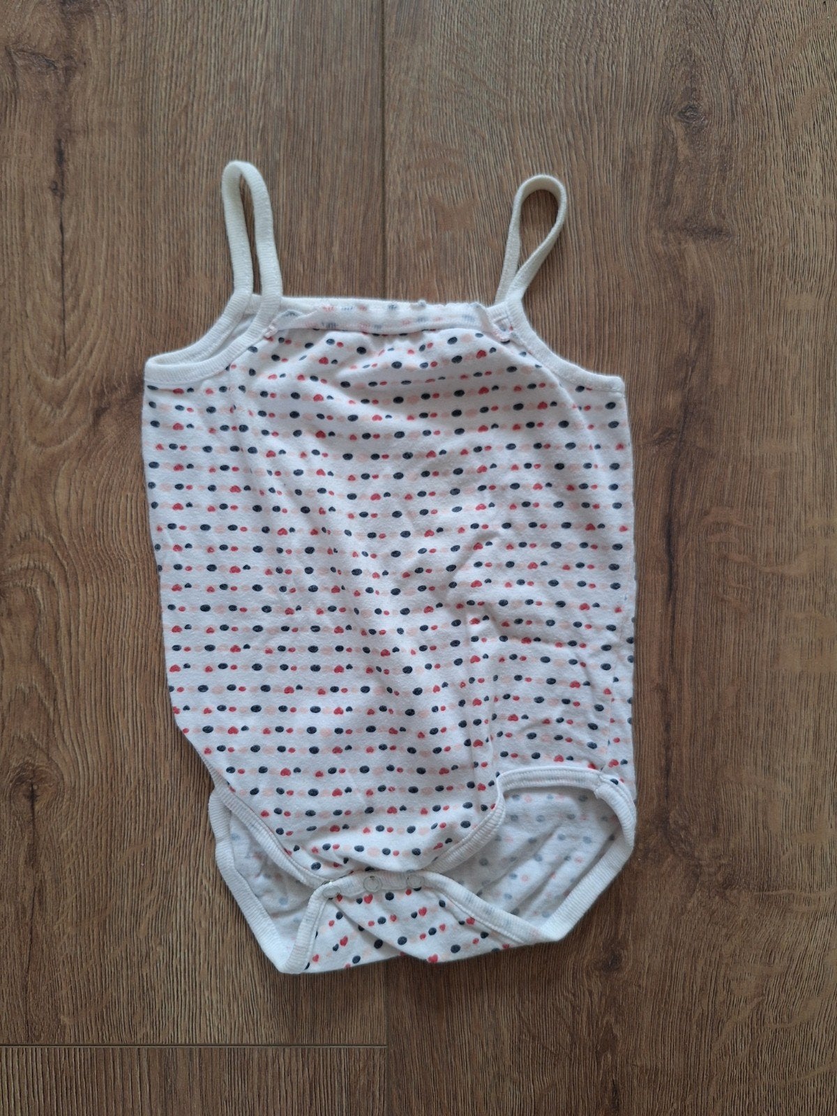 Romper hempje met stippen - Maat 74/80, Kinderen en Baby's, Babykleding | Maat 74, Nacht- of Onderkleding, Gebruikt, Jongetje of Meisje