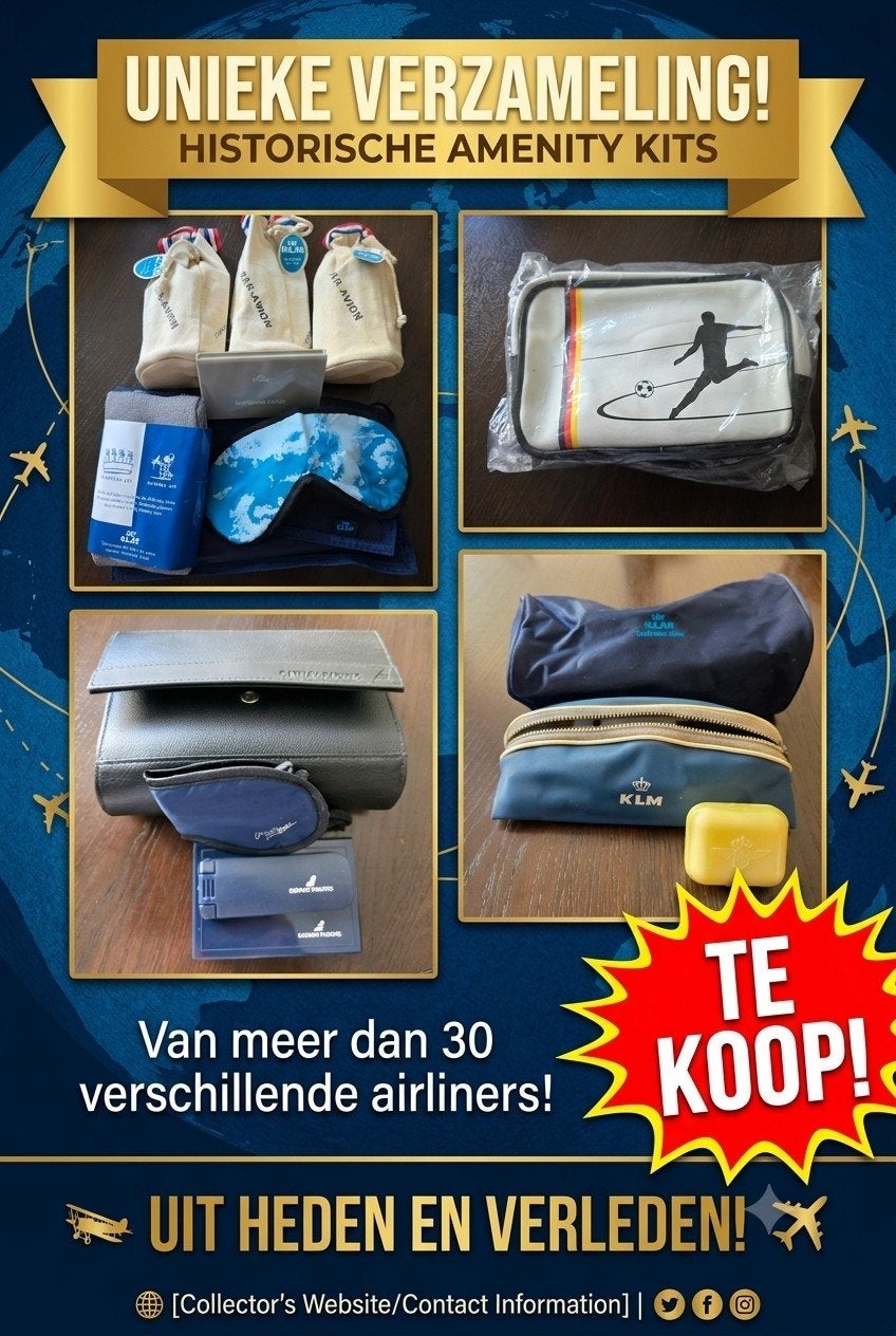 Verzameling Amenity kits aangeboden, 229 stuks en extra's!, Verzamelen, Luchtvaart en Vliegtuigspotten, Ophalen, Gebruikt, Overige typen