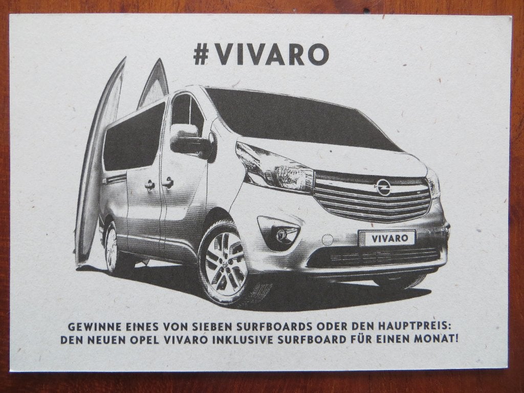 Opel Vivaro informatiekaart Gewinnspiel, Ophalen of Verzenden, Nieuw, Opel