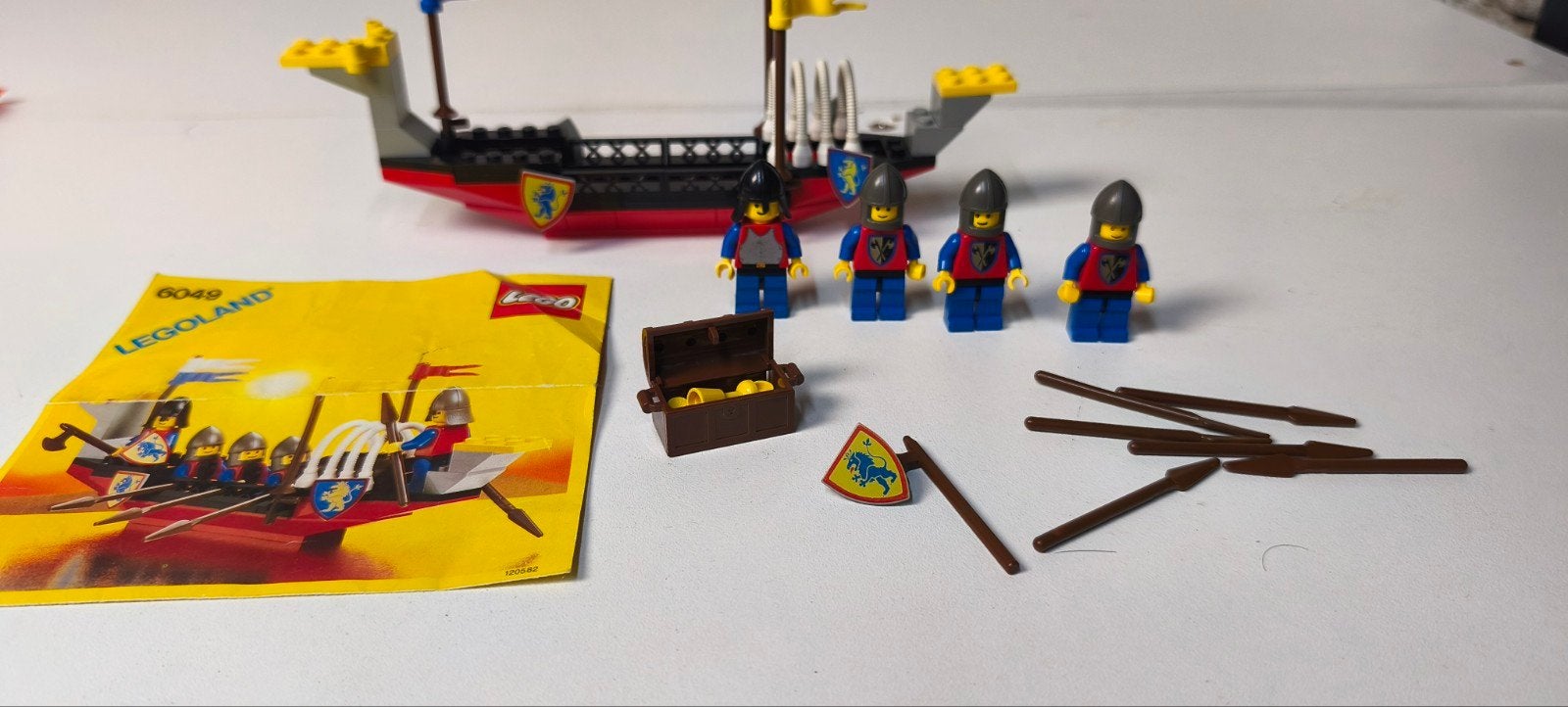 lego castle 6049 viking voyager compleet, Lego, Ophalen of Verzenden, Zo goed als nieuw, Inclusief instructies
