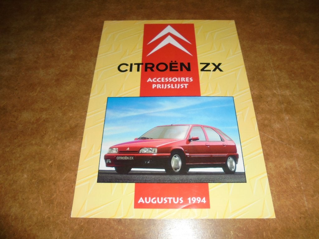 brochure Citroen ZX accessoires  1994, Boeken, Auto's | Folders en Tijdschriften, Ophalen of Verzenden, Nieuw, Citroën