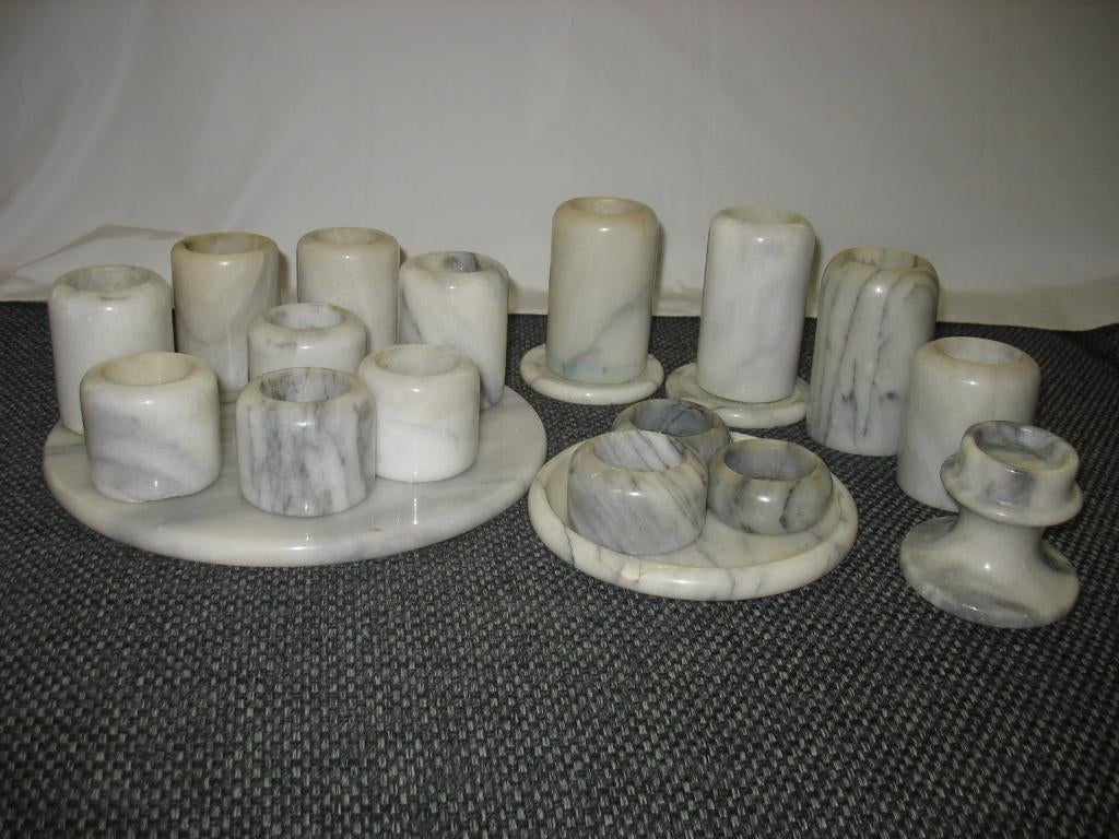 Marmeren Waxinelichtjes * 20-Delig Vintage * In één Koop, Ophalen, Gebruikt
