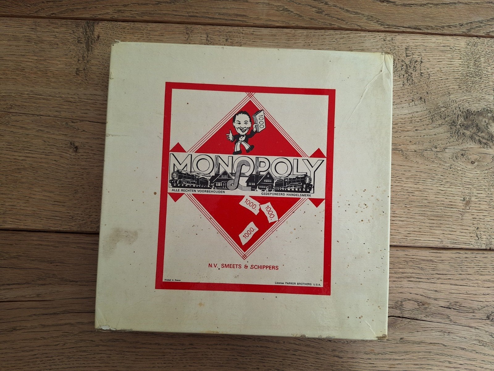 Monopoly spel vintage, Hobby en Vrije tijd, Gezelschapsspellen | Bordspellen, Vijf spelers of meer, Ophalen of Verzenden, Gebruikt
