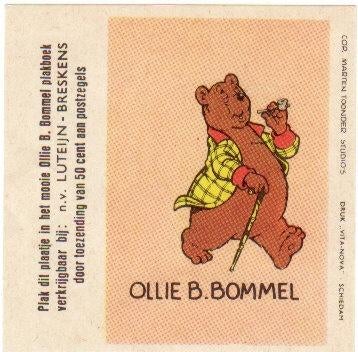 Ollie B.Bommel - plaatje van Luteijn, Verzamelen, Ophalen of Verzenden, Zo goed als nieuw, Overige typen