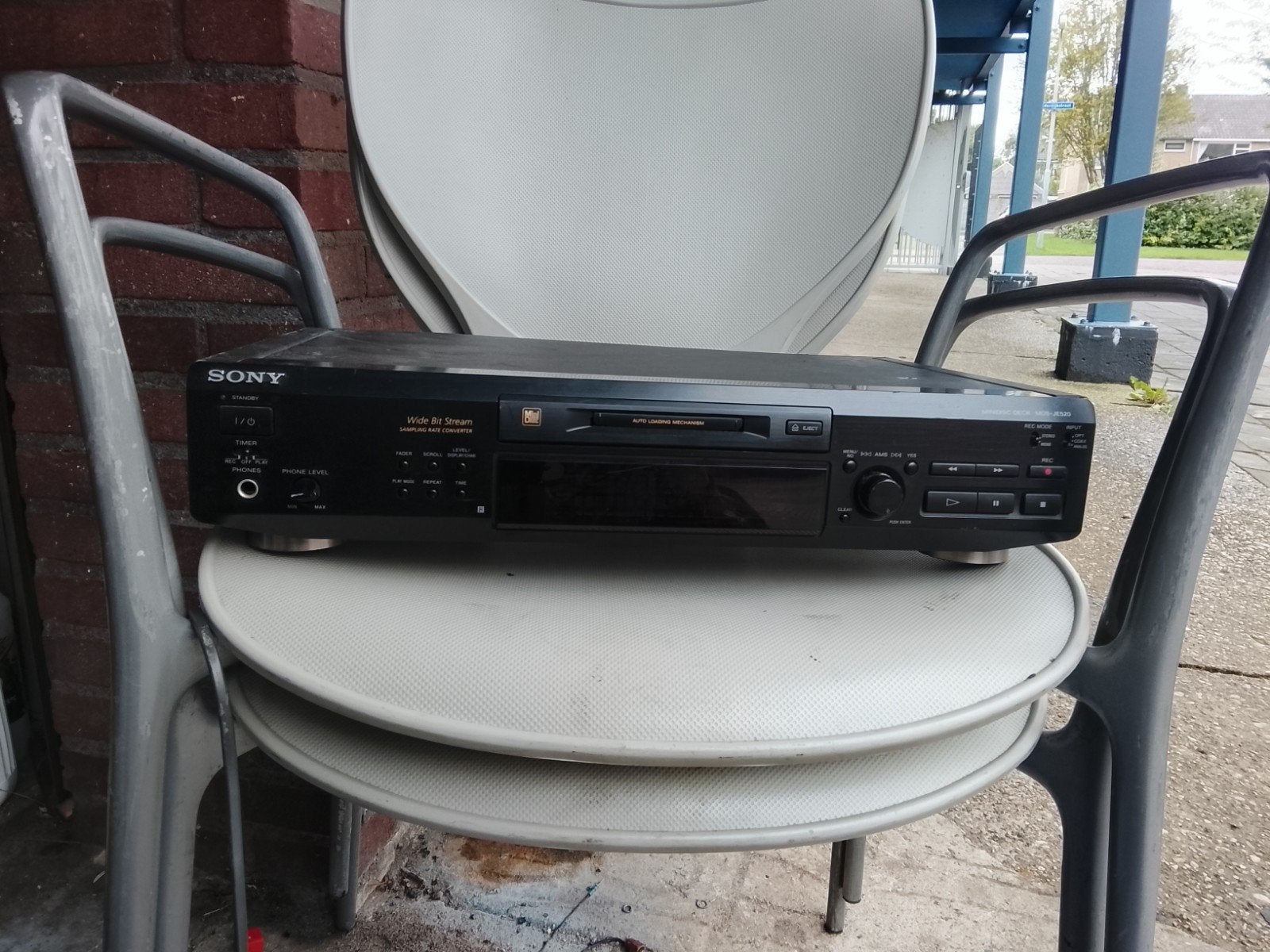 Sony MDS-JE520 Minidisc Recorder - Zwart, Ophalen, Minidisc-recorder