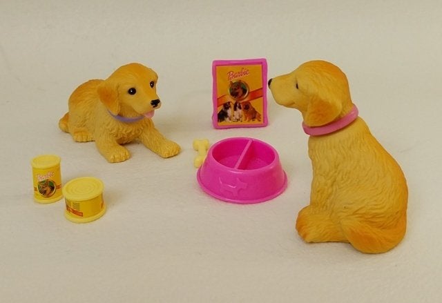 Vintage Barbie "Bobbin' Bow-wows Golden Retriever pups" set, Ophalen of Verzenden, Zo goed als nieuw, Barbie