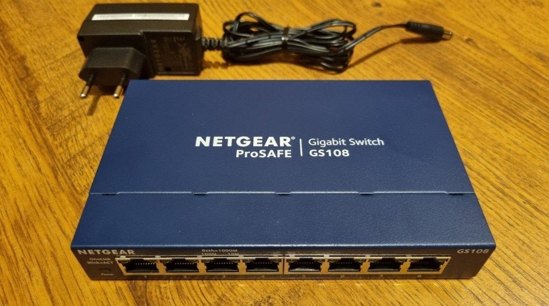 NETGEAR ProSAFE GS108 Gigabit Switch, Ophalen of Verzenden, Gebruikt