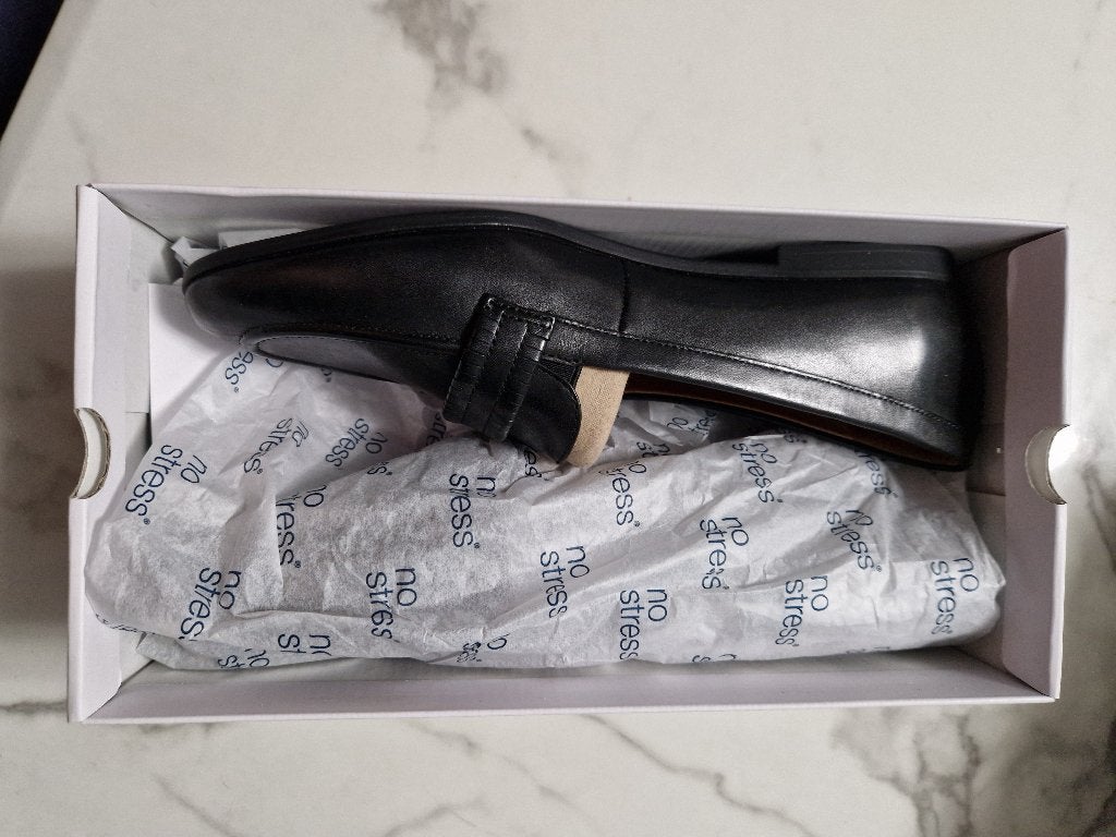 nieuwe leren loafers mocassins van no stress maat 40, Zwart, Nieuw, Ophalen of Verzenden, Espadrilles of Moccasins
