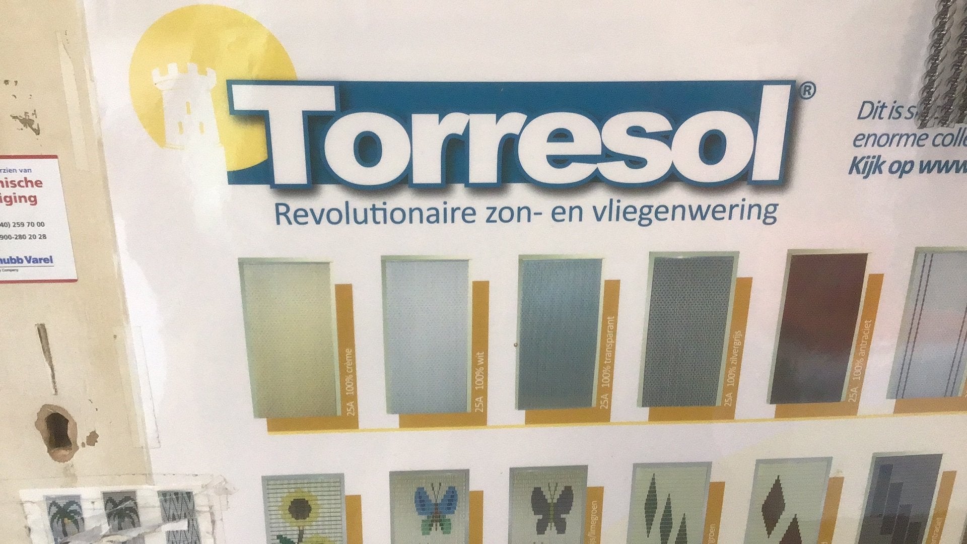 Vliegengordijn, torresol, Nvt., Buisjes, Zo goed als nieuw, Crème