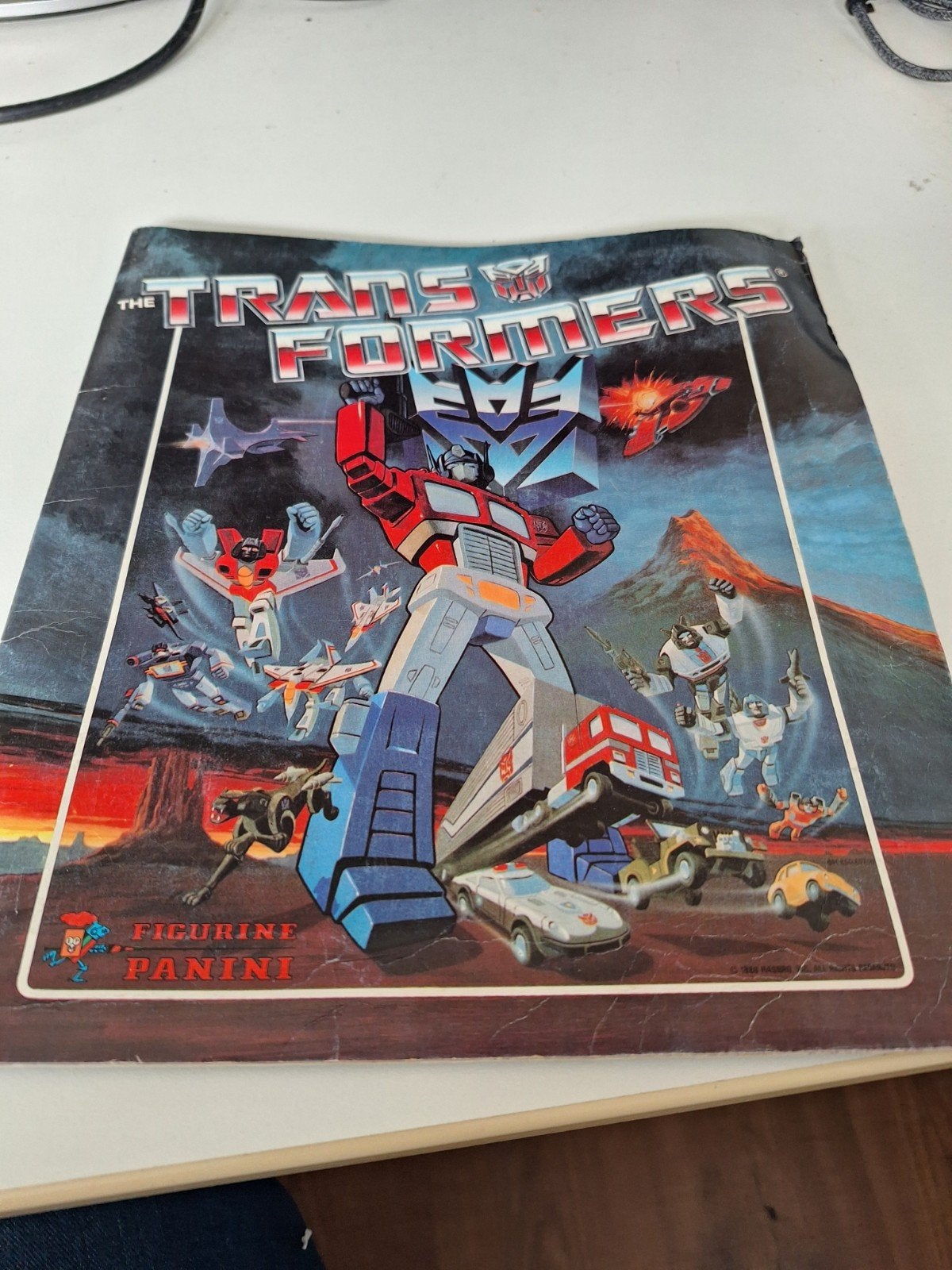 Vintage Transformers Panini Stickerboek vol compleet 1986, Verzamelen, Transformers, G1, Ophalen of Verzenden, Gebruikt, Autobots