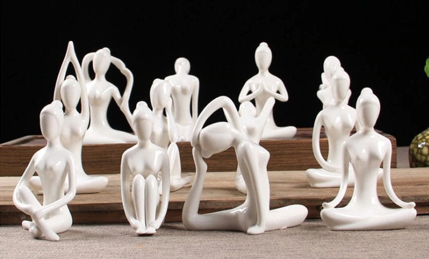 Yoga Beelden / Beeld Beeldjes Keramische Figuurtjes Poppetje, Verzamelen, Beelden en Beeldjes, Verzenden, Nieuw, Mens