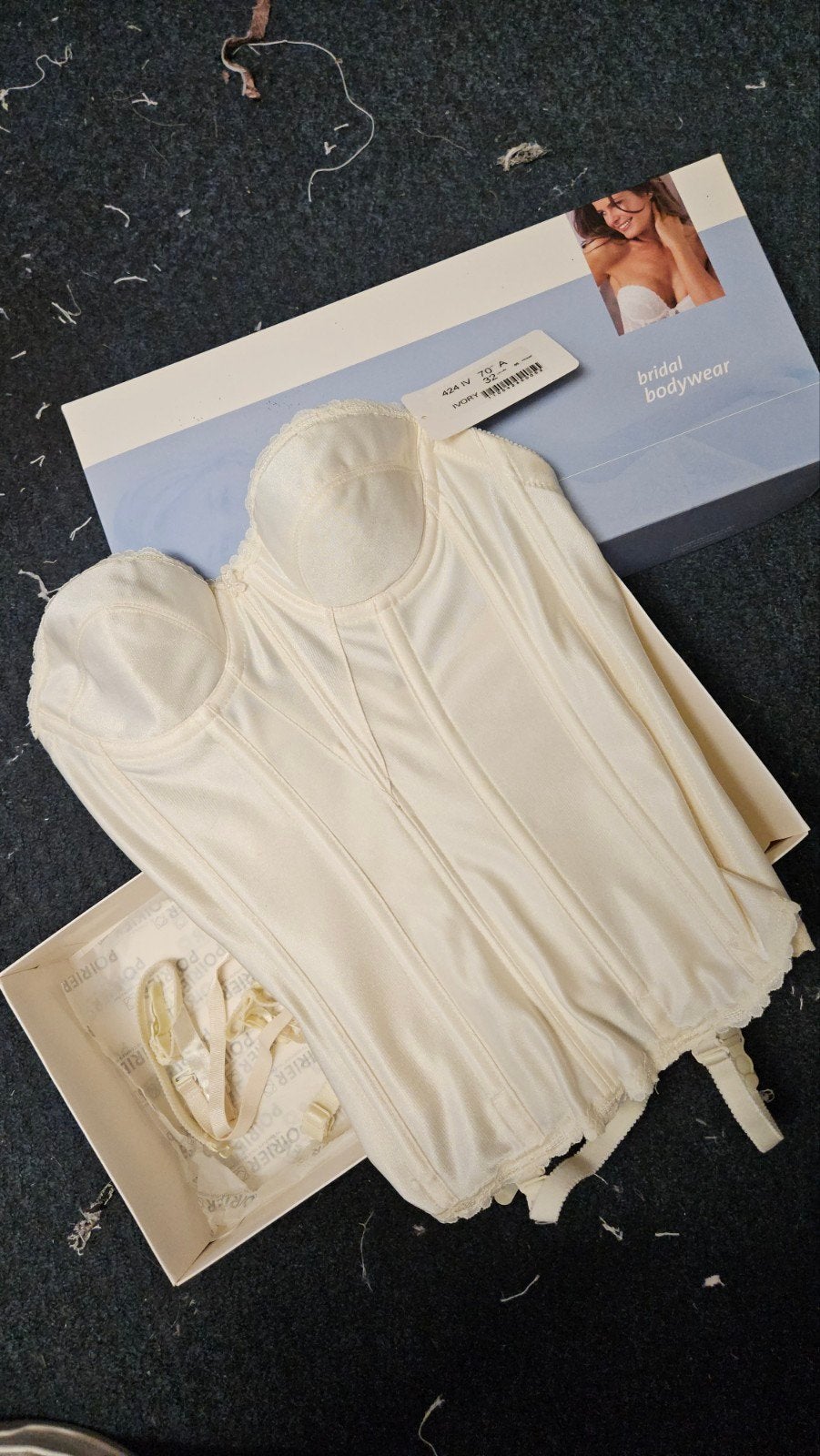 Ivory Bruids Body/Korset - Maat 70A, Onbekend, Ophalen of Verzenden, Wit, Body of Korset