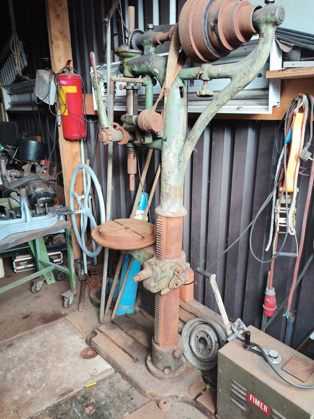 uit smederij riemaangedreven kolomboormachine, Doe-het-zelf en Verbouw, Ophalen of Verzenden, Gebruikt, 600 watt of meer, Kolomboormachine