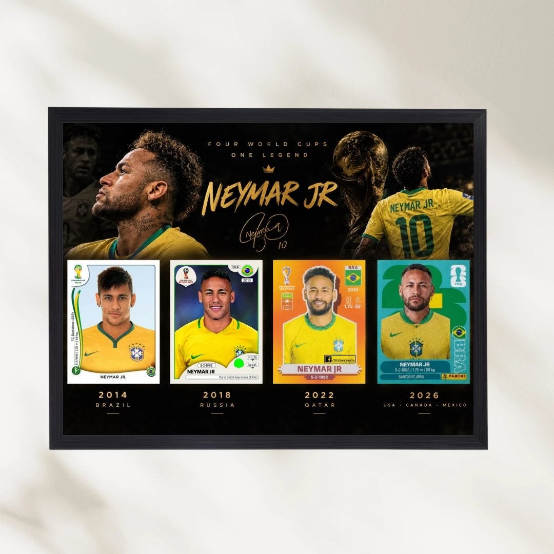 Neymar A4 Poster | WK 2014 2018 2022 2026 | Brazilië, Ophalen of Verzenden, Zo goed als nieuw