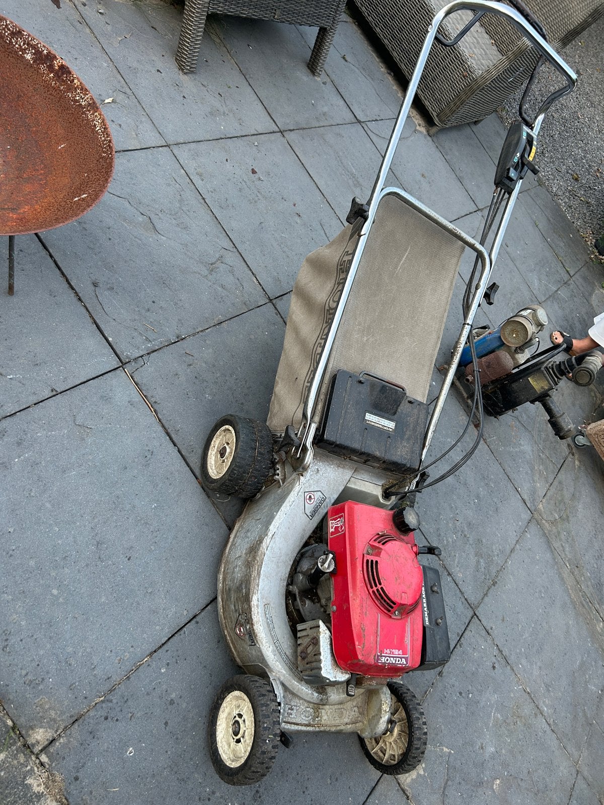 Honda HF194 Benzine Grasmaaier met Opvangzak, Tuin en Terras, Grasmaaiers, Ophalen, Cirkelmaaier, Gebruikt, 40 t/m 49 cm