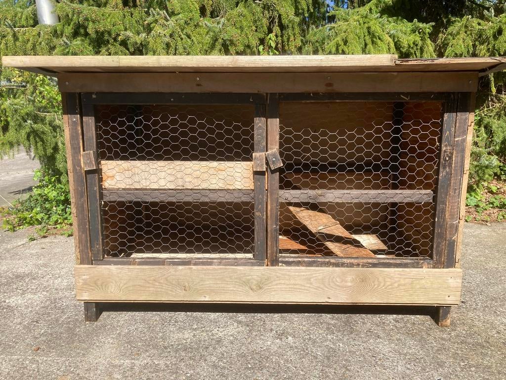 Konijnenhok met 2 verdiepingen, Ophalen of Verzenden, 90 cm of meer, Konijn, Hok