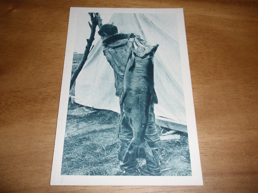 Visser met Grote Zalm (Alaska) Vis Dood Dier, Verzenden, Voor 1920, Ongelopen, Waterdier