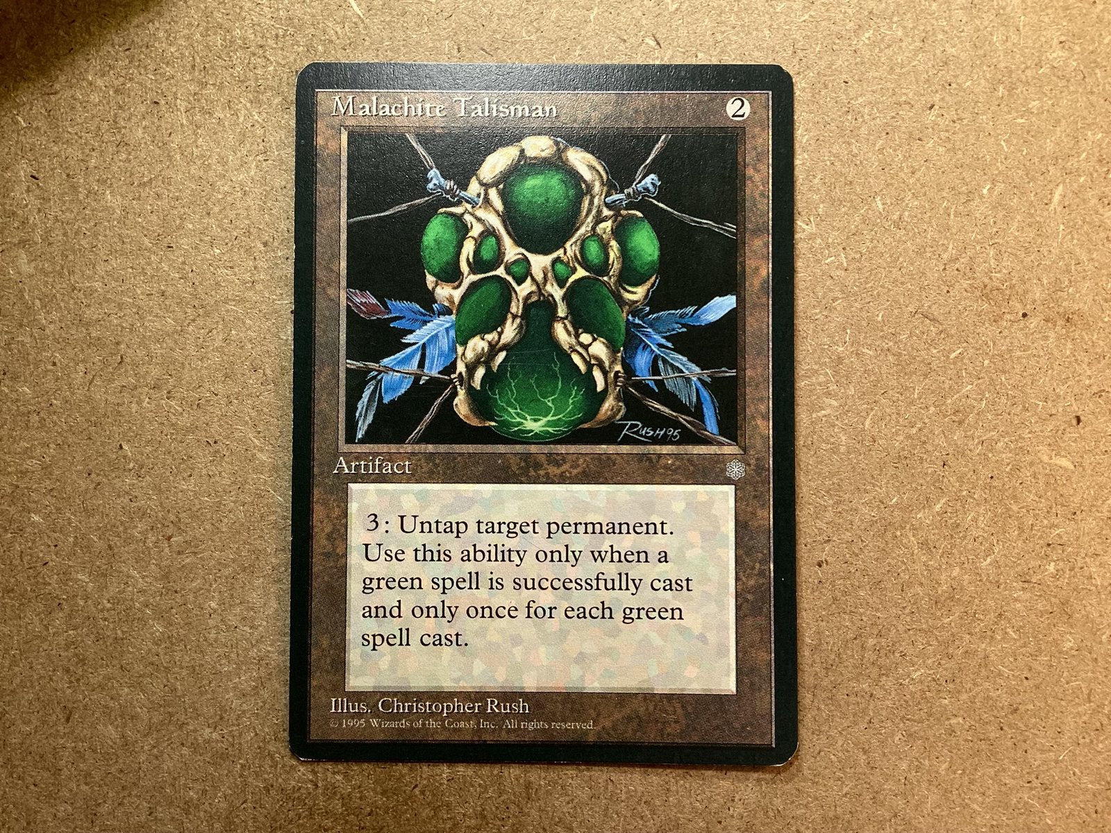 1x Malachite Talisman (Near Mint), Ophalen of Verzenden, Zo goed als nieuw, Losse kaart