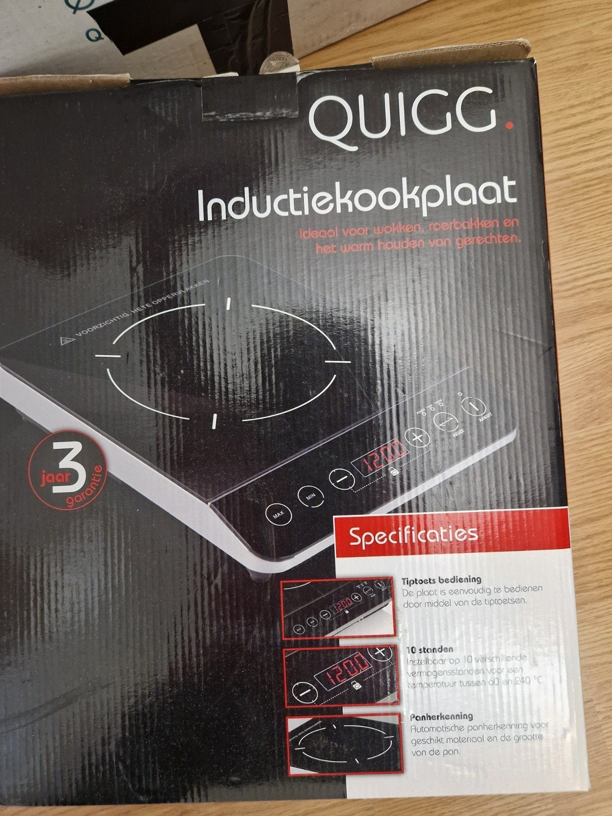 QUIGG Inductiekookplaat -  in doos, Nieuw, 3 kookzones of minder, Ophalen of Verzenden, Inductie