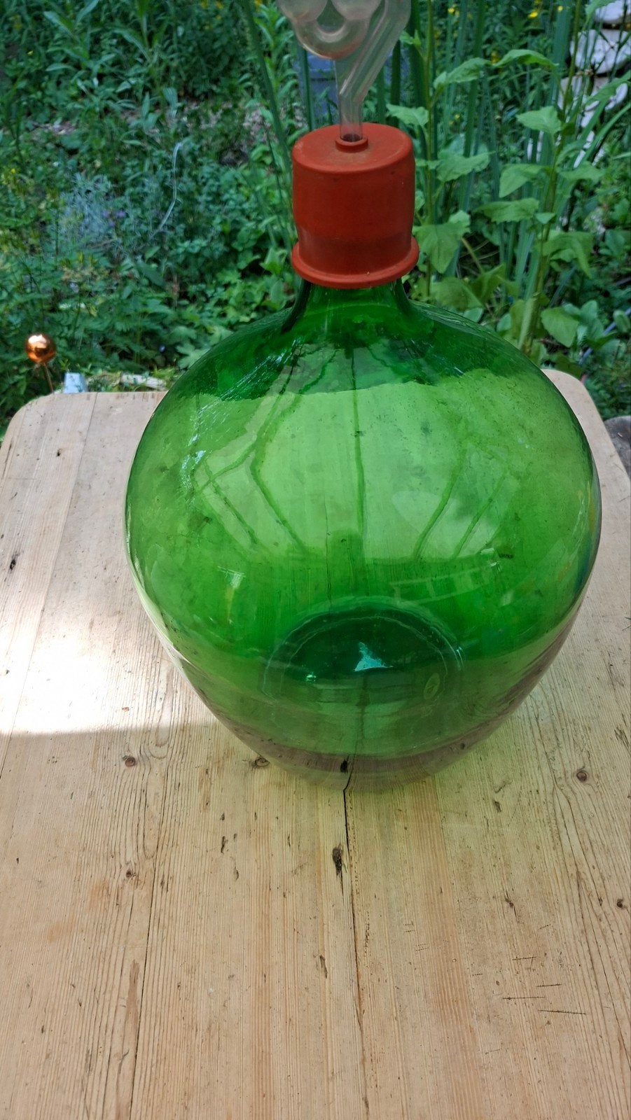 10 liter wijn gistfles met waterslot, Ophalen of Verzenden