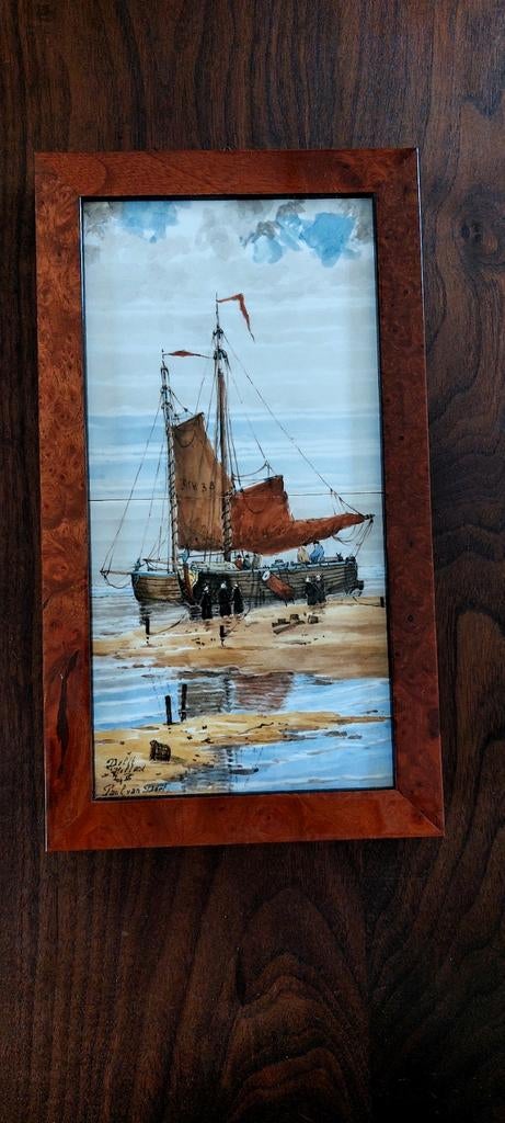 Ingelijst Tegeltableau Delft, Ophalen of Verzenden