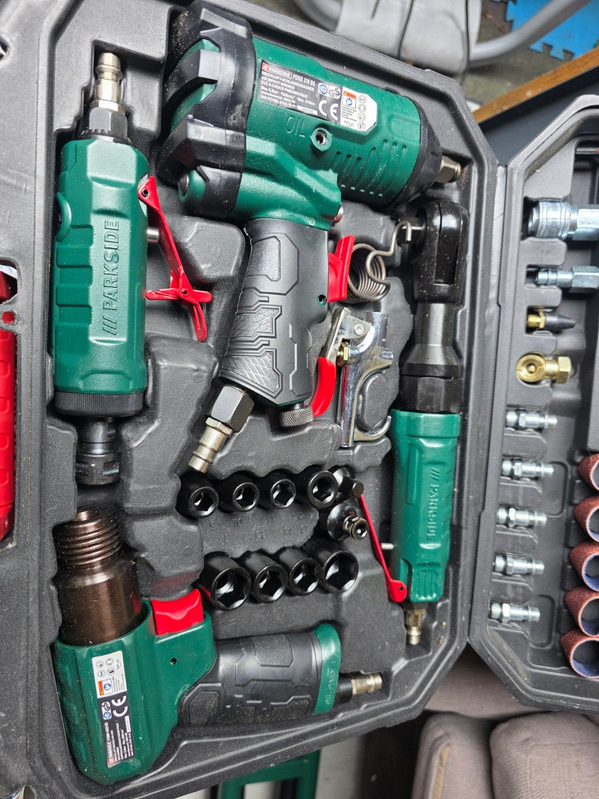 Parkside Pneumatische,Slagmoersleutel ,Ratelset,dremel,etc, Doe-het-zelf en Verbouw, Ophalen, Nieuw, Sleutel/ratel, Parkside