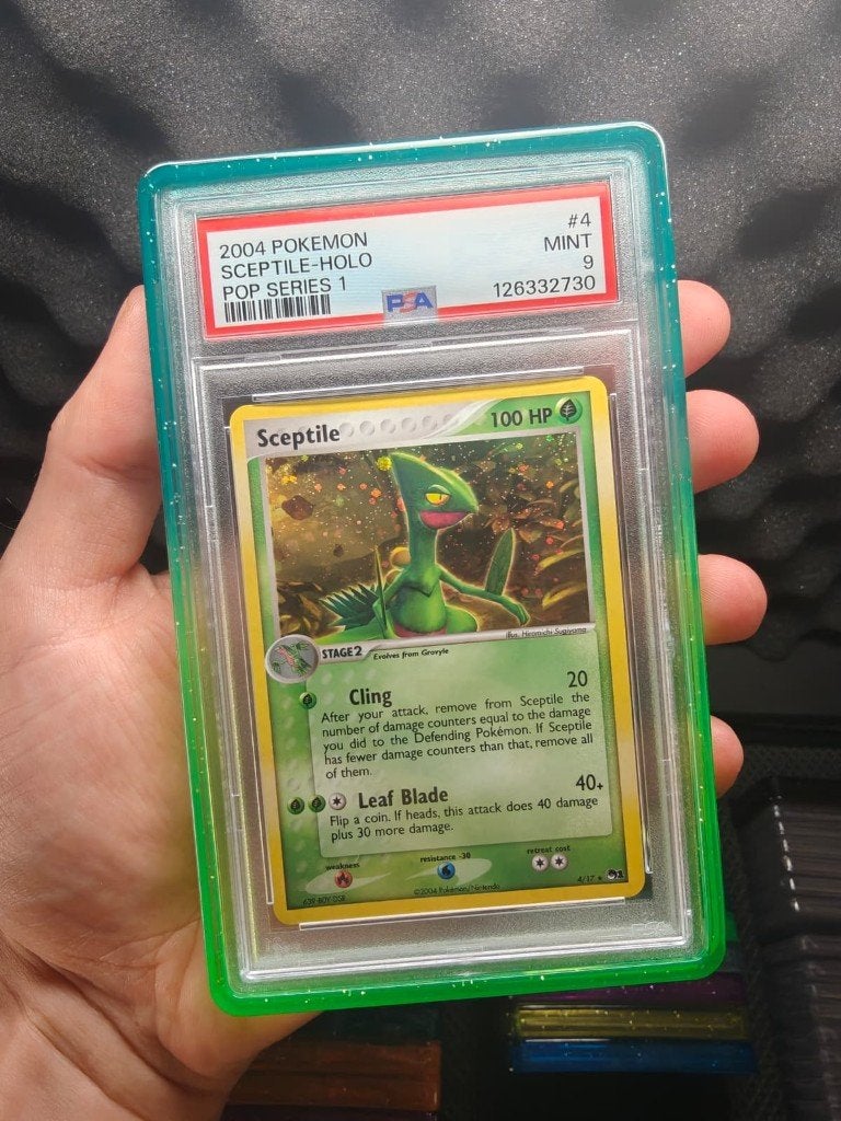 Pokemon Pop Series 1 Sceptile Holo PSA 9, Ophalen of Verzenden, Zo goed als nieuw, Losse kaart, Foil