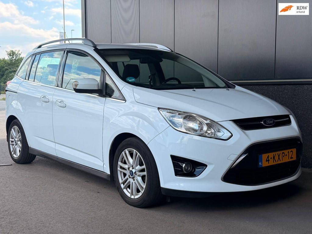 Ford Grand C-Max 1.0 Titanium nieuwe APK Nette auto, Auto's, Ford, Voorwielaandrijving, Gebruikt, Wit, Origineel Nederlands