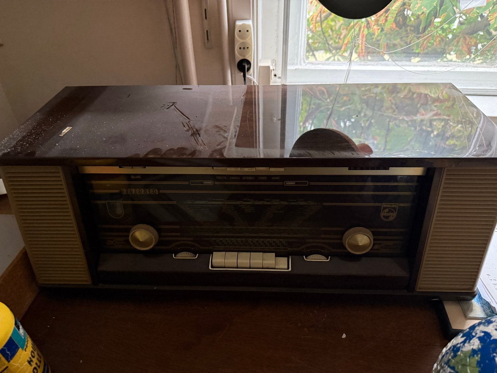 Vintage Philips Bi-Ampli Radio - Functioneert nog!, Ophalen, Gebruikt, Radio
