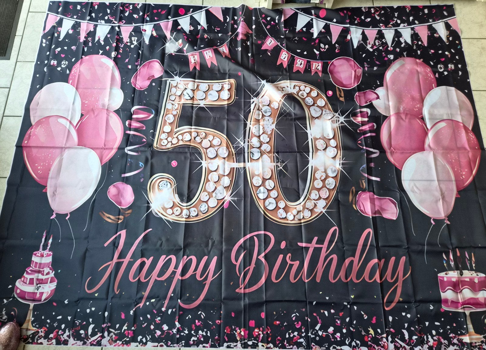 Sarah 50 jaar versiering set - Happy Birthday, Ophalen of Verzenden, Zo goed als nieuw, Versiering, Abraham of Sarah