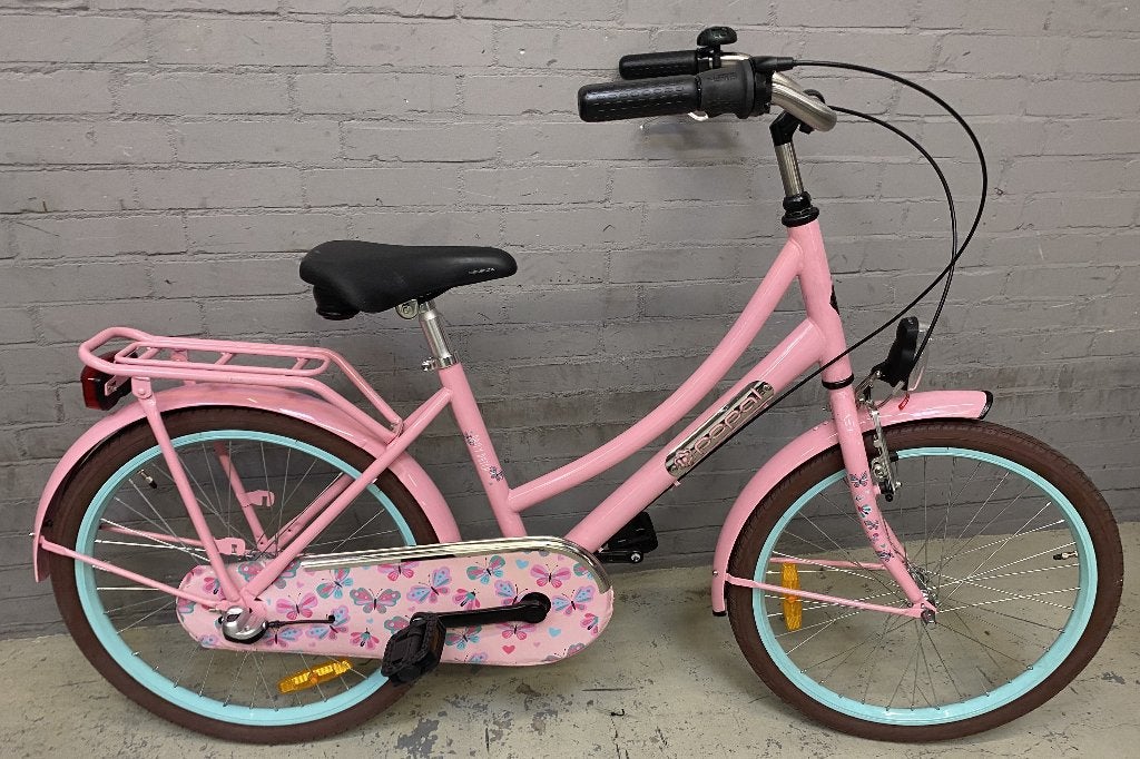 Meisjesfiets 22 inch, Terugtraprem, Versnellingen, Zo goed als nieuw, Popal