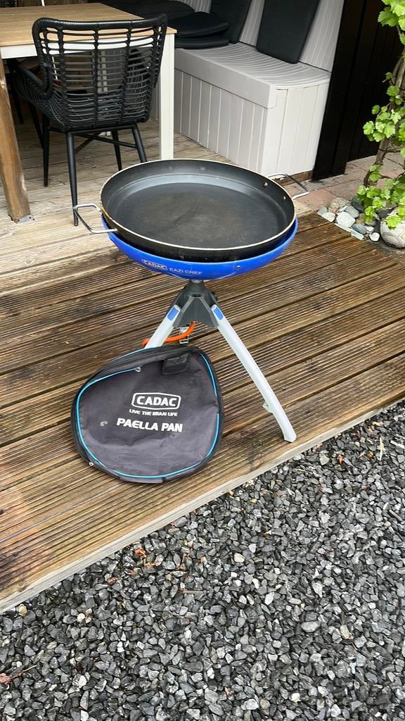 Schotelbraai met paellapan, Ophalen, Gebruikt