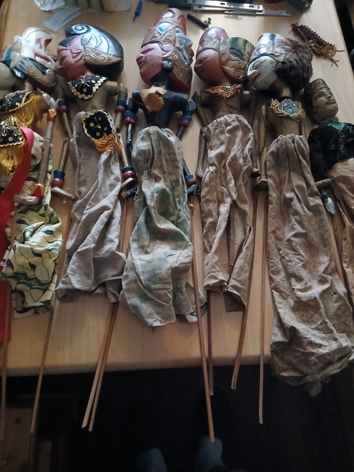 5 wajang poppen en 1 andere pop wayang  ??, Ophalen of Verzenden